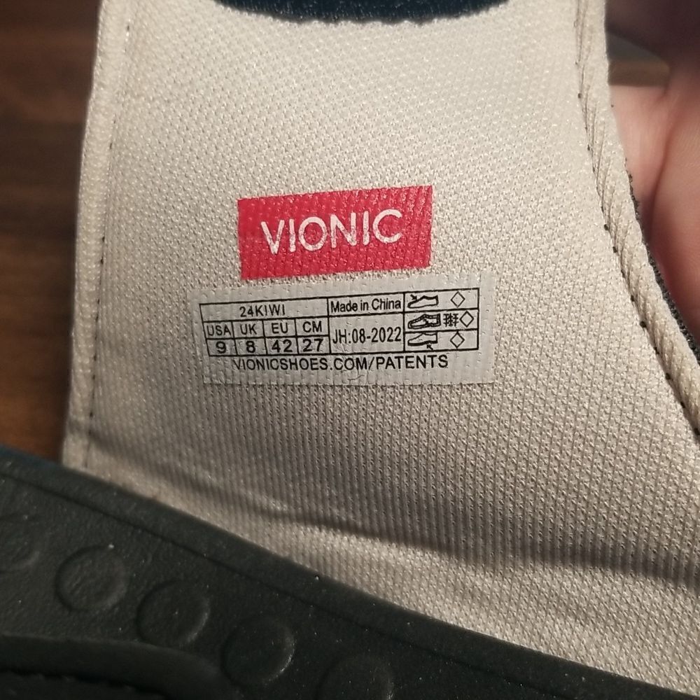 Vionic Kiwi Slides Womens Size 9 Adjustable Black - image 4